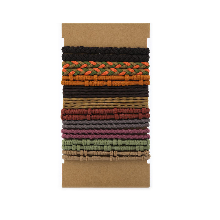 20pcs Hair Tie Bracelets for Women Men, Boho Hair Ties Bracelets Hair Elastics No Damage Ponytail Holders for Thick/Medium/Long Hair (4 Styles, 10 Co