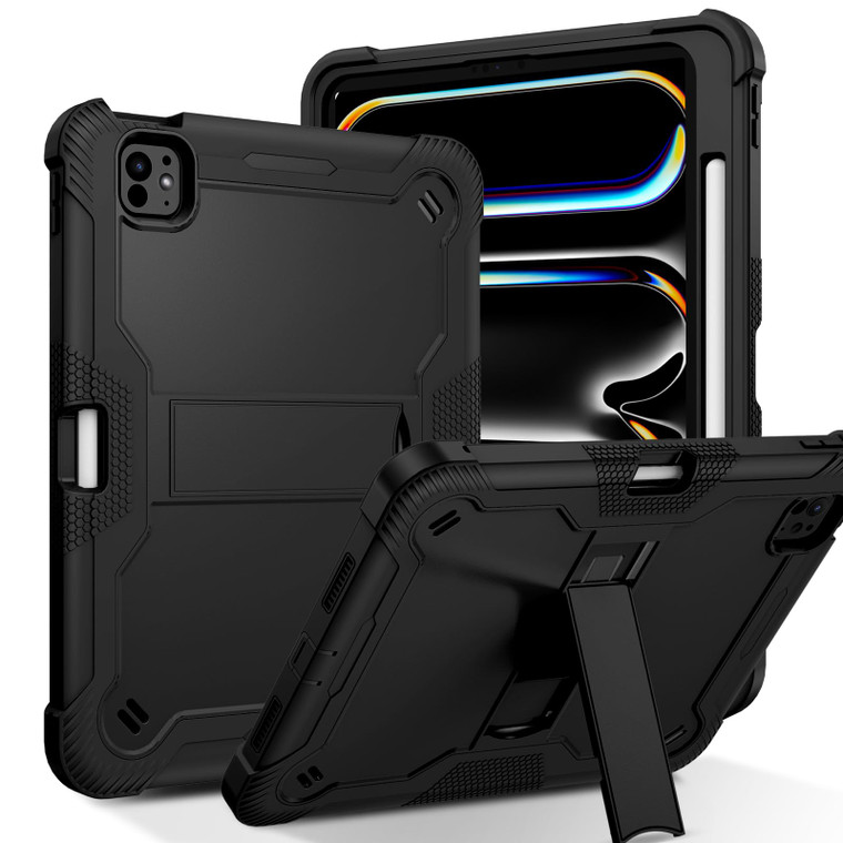 YINLAI for iPad Pro 11 Inch Case 2024 M4 (5th Generation) with Kickstand Pencil Holder Men Women Kid Heavy Duty Shockproof Protective Smart Tablet Co