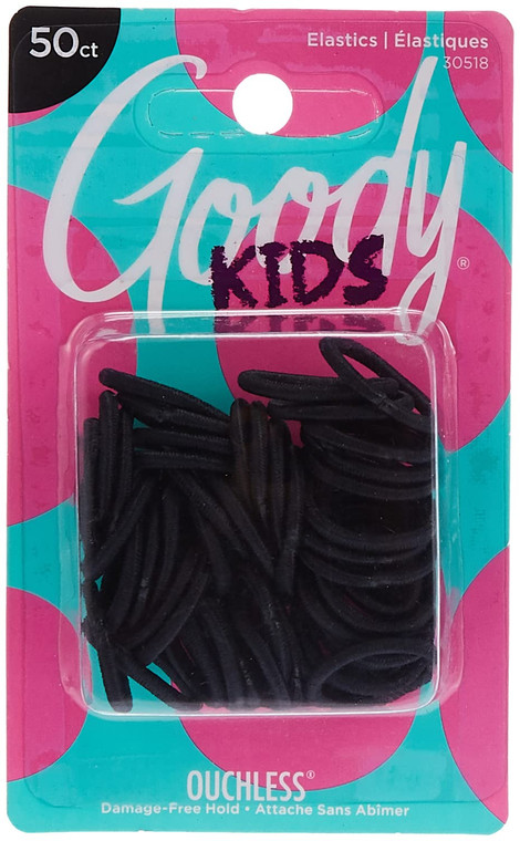 Goody Ouchless Braided Mini Elastics, 50 Count