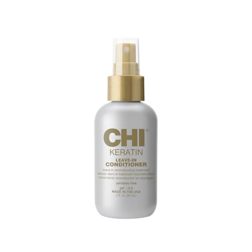 CHI Keratin Leave-in Conditioner, Hydrating Conditioner For Restoring Softness & Preventing Breakage, Great For Daily Use, Sulfate-free, 2 Oz