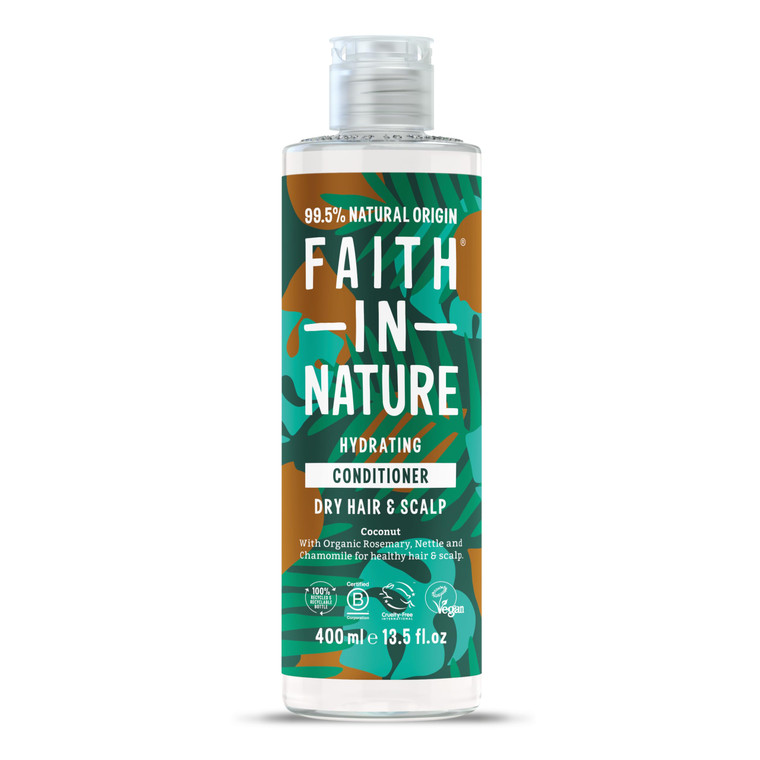FAITH IN NATURE Natural Conditioner - Vegan & Cruelty Free, No SLS or Parabens - 13.5 fl oz, Coconut