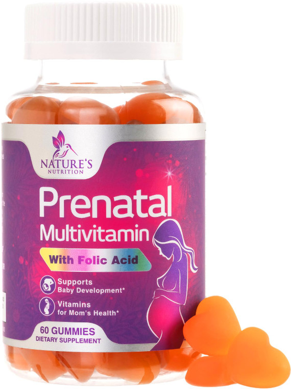 Prenatal Vitamins for Women 1335mcg - Pregnancy Vitamins Gummies with Folic Acid, Vitamin A, C, D3, B12, B6 - Prenatal Multivitamin Gummy for for Fet