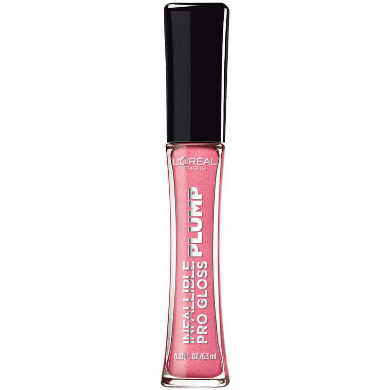 L'Oreal Paris Infallible Pro Gloss Plump Lip Gloss with Hyaluronic Acid, Long Lasting Plumping Shine, Lips Look Instantly Fuller and More Plump, Glea