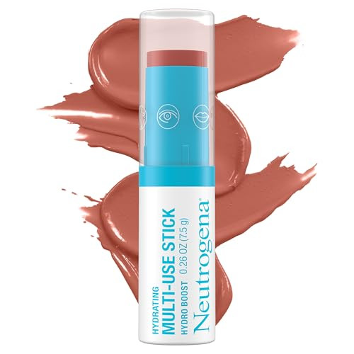 Neutrogena Hydro Boost Hydrating Multi-Use Makeup Stick with Hyaluronic Acid, Gentle Multi-Use Colored Makeup Balm to Brighten Lips, Cheeks & Eyes, N