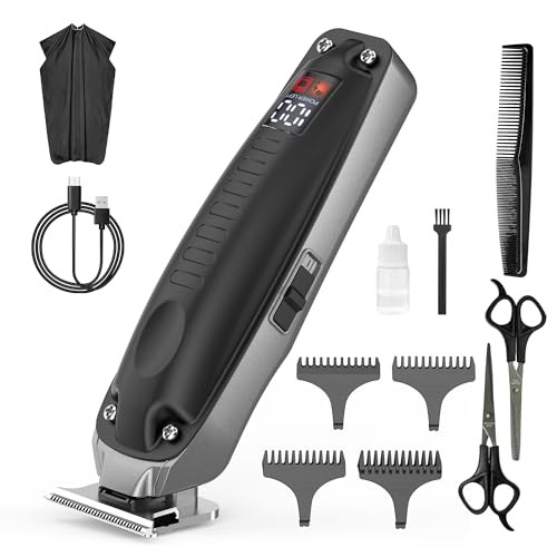 Sejoy Professional Hair Clippers for Men, Cordless Barber Clippers Hair Cutting Grooming Kits, Rechargeable Hair&Beard Trimmer with LED Display