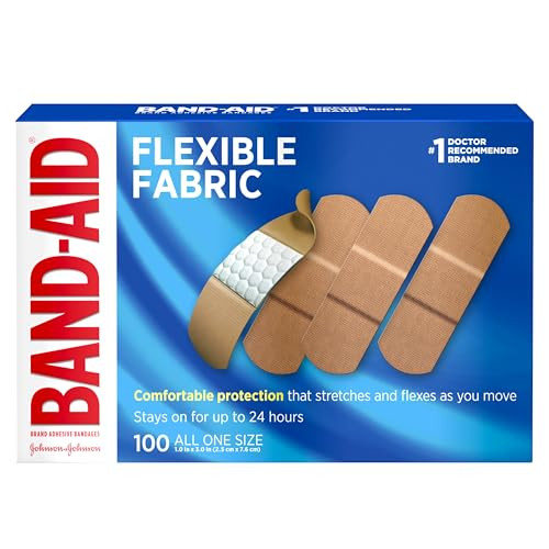 Band-Aid Brand Flexible Fabric Sterile Adhesive Bandages, Comfortable Cushioned Wound Care & Protection for Minor Cuts, Scrapes & Burns, First Aid, H