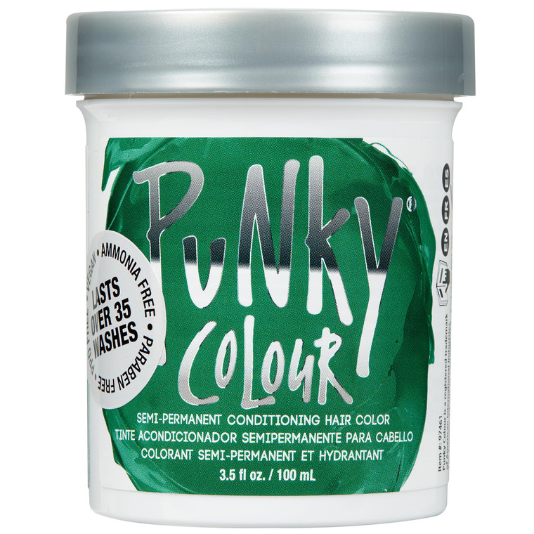 Punky Alpine Green Semi Permanent Hair Color - Vegan & Cruelty-Free Conditioning Hair Dye, Lasts Up to 35 Washes, 3.5 fl oz
