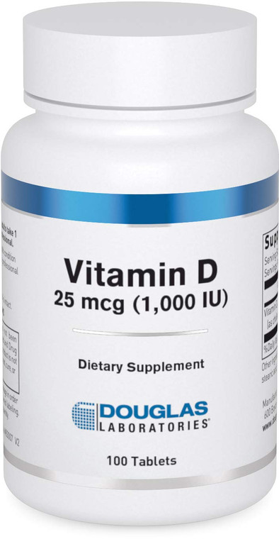 Douglas Laboratories Vitamin D 25 mcg (1,000 IU) - D3 Vitamin - For Immune Support, Bone Health & Tooth Health* - D Vitamin as Cholecalciferol - 100