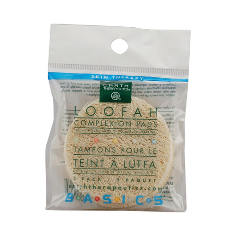 Earth Therapeutics EARTH THERAPEUTICS LOOFAH COMPLEXION DISCS, 3 DISC