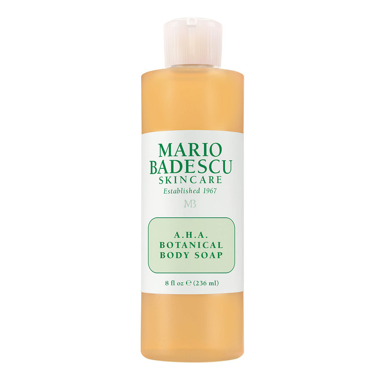 Mario Badescu AHA Botanical Body Wash Moisturizing, Clarifying and Gentle Exfoliating Wash for Brighter, Softer and Smoother Skin, Body Soap Infused
