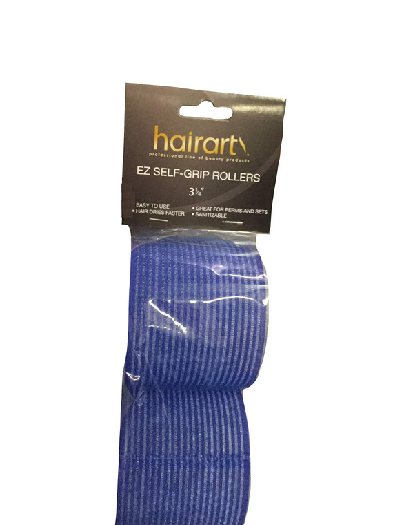 HairArt E-Z Self Gripping Rollers 3-1/4" Super Jumbo Blue - 2 Cpunt (Pack of 1)