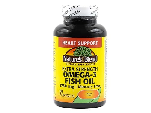 Nature's Blend Fish Oil 1760 mg Omega 3 Extra Strength - 60 Softgels