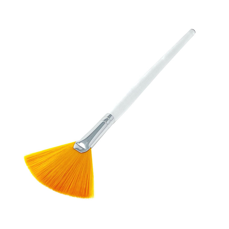 Appearus Large Fan Mask Brush - Acid Applicator for Glycolic Peel, Facial Masques, Taklon Bristle with Clear Handle