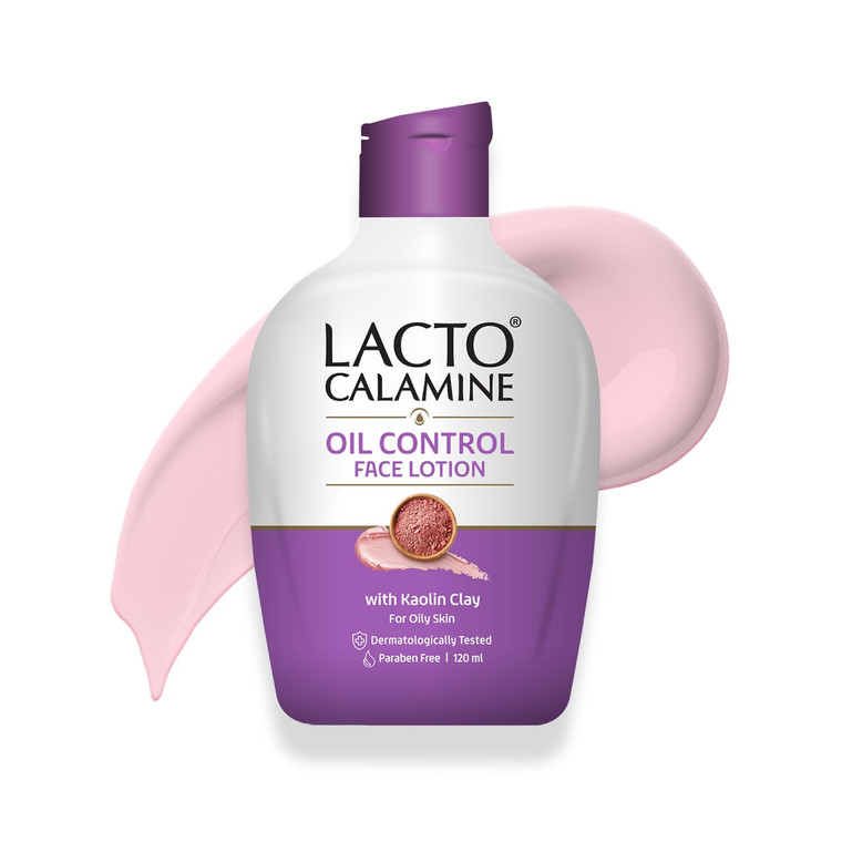 Lacto Calamine Daily Face Moisturizing Lotion for Oily Skin, 4.06 Fl Oz (120 ml), for Pimples, Acne, Dark Spots, and Blackheads