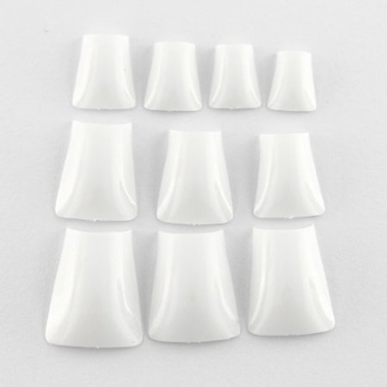 500 pcs White Duck Feet Style Duck Nail Tips Wide French False Nail Tips Acrylic Nail