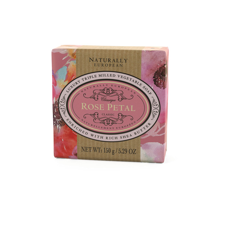 Naturally European Fragrance by Somerset Rose Petal Soap Bar, 5.29 Fl Oz