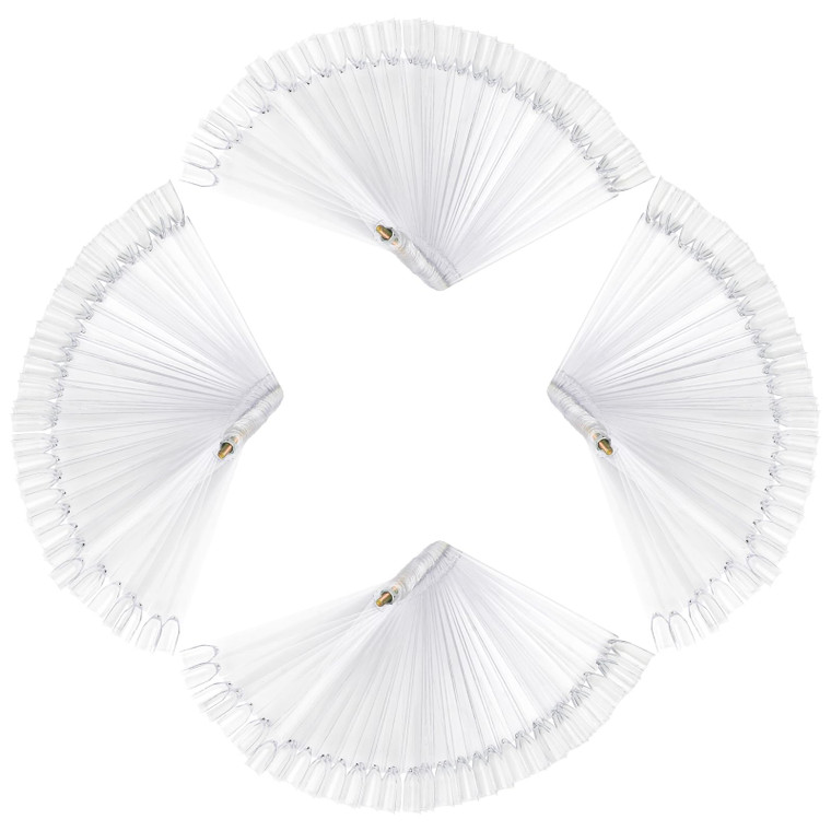 AHIER Nail Swatch Sticks, Swatch Sticks Nail Polish, Fan-shaped False Fake Nail Art Tips Sticks Polish Gel Salon Display Chart Practice Tool (200 Pac