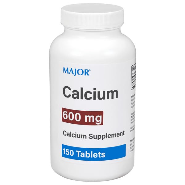 Major 600mg Calcium Tablets - Calcium Supplement - 150 Count (1 Pack)