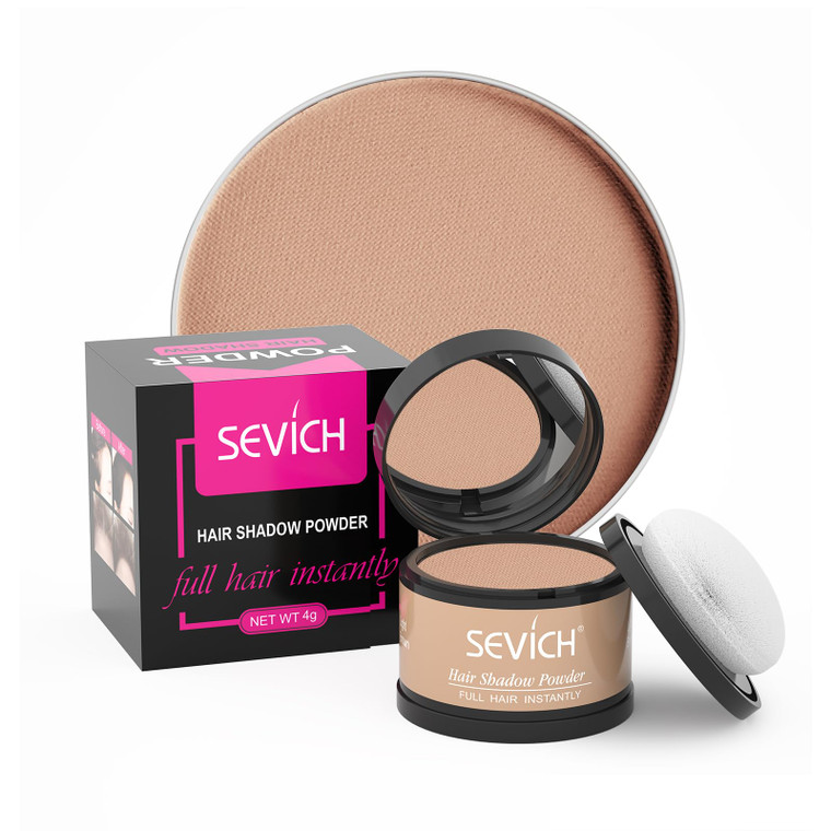 Instantly Hairline Shadow - SEVICH Hairline Powder, Quick Grey Root Concealer for Thinning Hair, Eyebrows & Beard, Windproof & Sweatproof, Light Brow