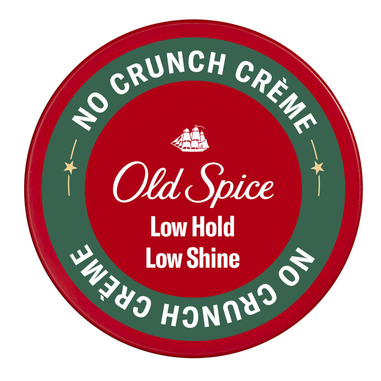 Old Spice Hair No Crunch Crème for Men, Hair Styling Crème, Low Hold, Low Shine, 2.22 Oz