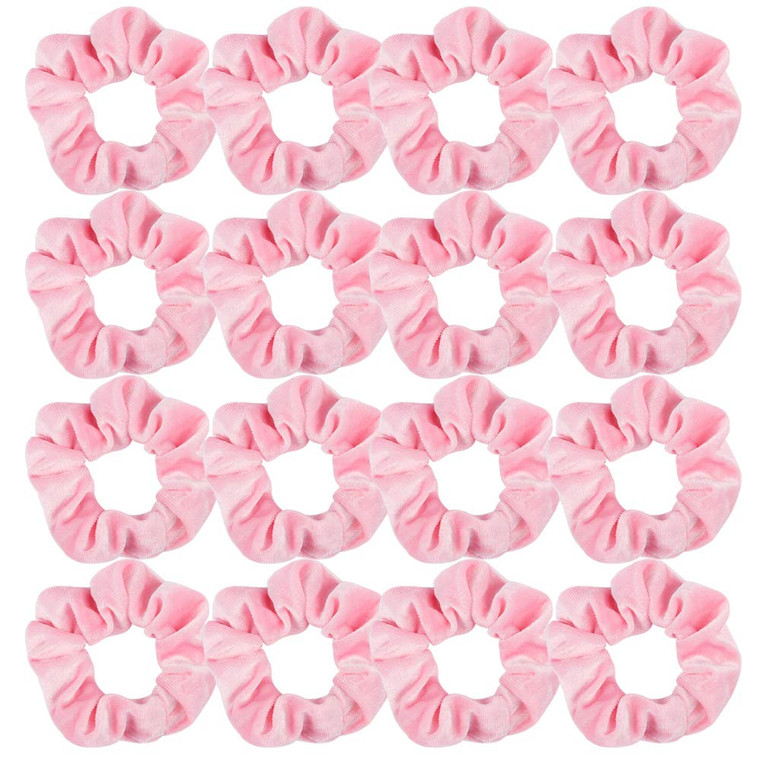 Semato 16 Pcs Velvet Pink Scrunchies for Hair Galentines Gifts Hair Ties Ropes for Women and Girls Hair Accessories