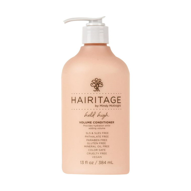 Hairitage Held High Hydrating Volume Conditioner, 13 oz - Nourishes and gently detangles dry, fine hair with Jojoba Oil - For Hair Types 2B-4C
