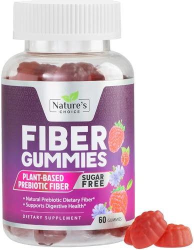Fiber Gummies 4g - Sugar Free Fiber Gummy Supplement for Adults, Daily Prebiotic Gummy Digestive Health Support - Plant Based Soluble Chews, Prebioti