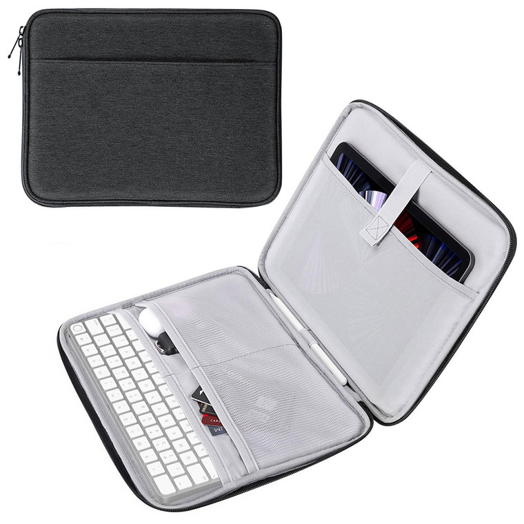 MoKo 9-11 Inch Tablet Sleeve, Protective Carrying Bag with Two Compartments Fits New iPad Air/Pro 11 inch 2024, iPad Air 5/4th 10.9, iPad 9/8/7th 10.