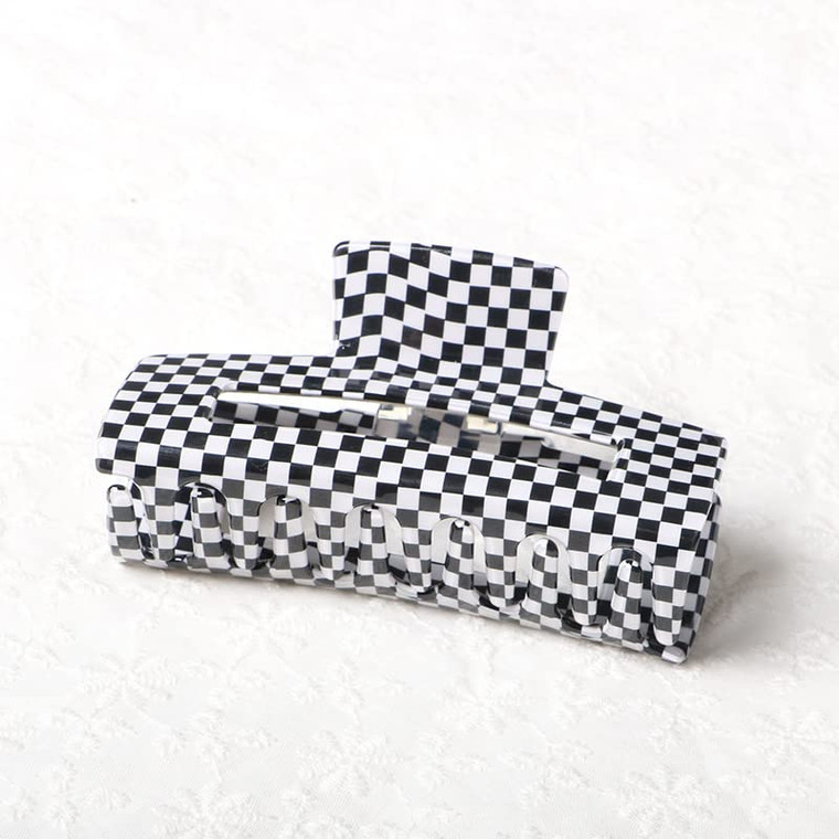 Hair Claw Clips, Pack of 1, Vintage Cellulose Acetate Banana Clamps, Nonslip Hair Clips for Women Girls (Orange, L)