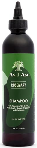 As I Am Rosemary Shampoo 8 oz - Scalp Treatment for Hair Density - with Biotin & Saw Palmetto