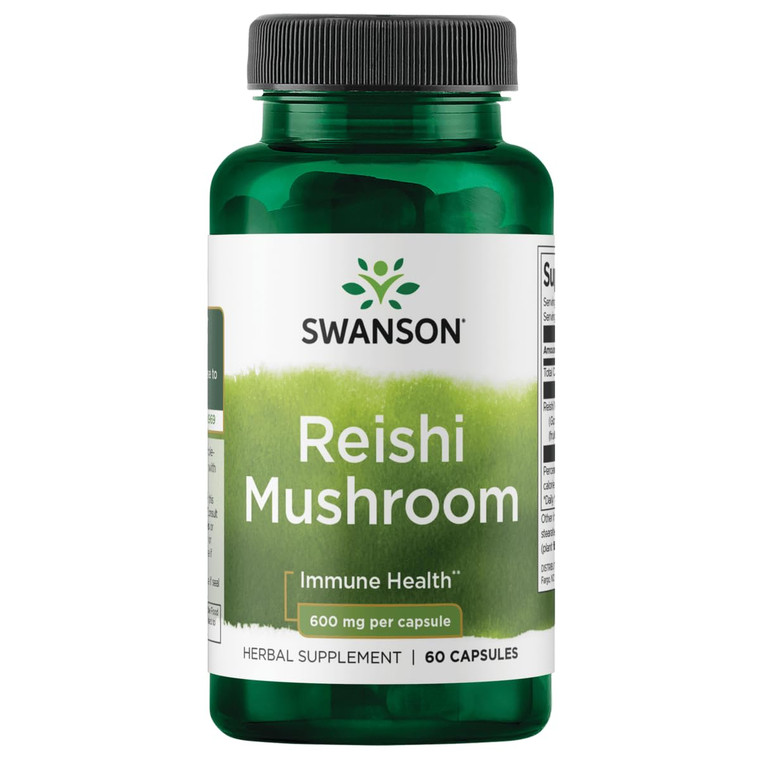 Swanson Reishi Mushroom Immune Function Mood Support 600 Milligrams 60 Capsules