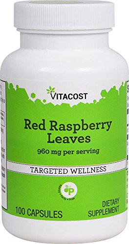 Vitacost Red Raspberry Leaves -- 960 mg per serving - 100 Capsules