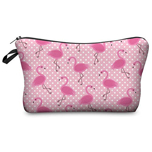 Jom Tokoy Makeup Bag for Purse Pink Flamingo Cosmetic Bag Gifts (Flamingo)