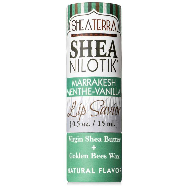 Shea Terra Organics E Lip Savior | Paraben Free Shea Butter Lip Balm - Premium Quality Natural Lip Moisturizer - Therapeutic Remedy for Dry Lips - 0.