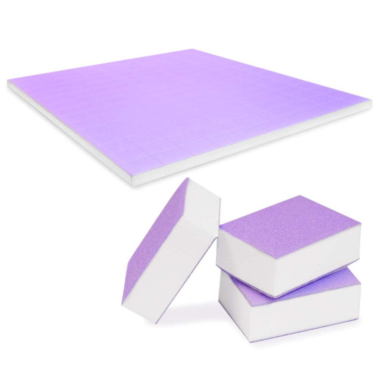 Tachibelle 150 pcs Premium Made in Korea Purple Mini Buffer Blocks Double-Sided for Natural Nails, Manicure & Pedicures, Designed Soft for Natural Na