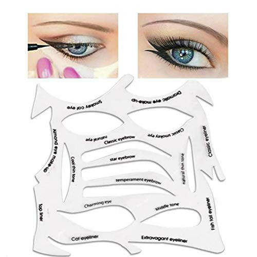 Quick Make-Up Stencils,eyeliner, eyebrows, eye shadow. A makeup tool with a variety of shapes.