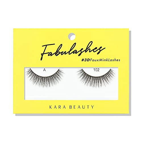 KARA BEAUTY 3D Faux Mink Strip Lashes  Reusable False Eyelashes  Lightweight, Beginner-Friendly Eye Lashes for Special Occasion, Wedding, Prom  Pe