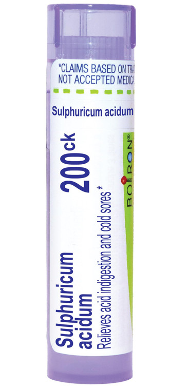 Boiron Sulphuricum Acidum 200Ck for Acid Indigestion & Cold Sores - 80 Pellets