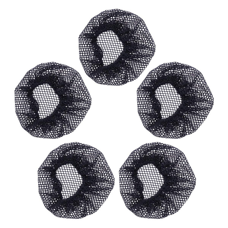 FRCOLOR Elastic Hair Nets - 5Pcs Bun Covers for Women, Girls, Ballet & Food Service - Dance Hair Accessories