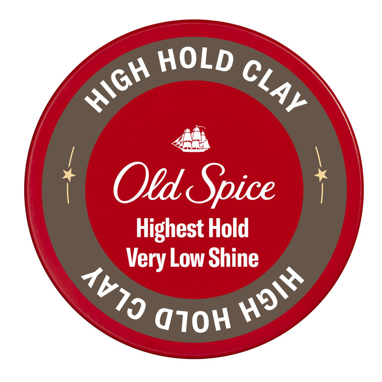 Old Spice High Hold Hair Styling Clay for Men, High Hold, Very Low Shine, 2.22 Oz