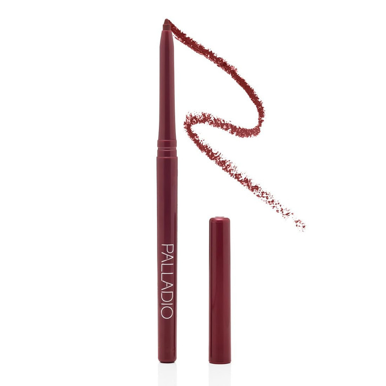 Palladio Retractable Waterproof Lip Liner High Pigmented and Creamy Color Slim Twist Up Smudge Proof Formula with Long Lasting All Day Wear No Sharpe