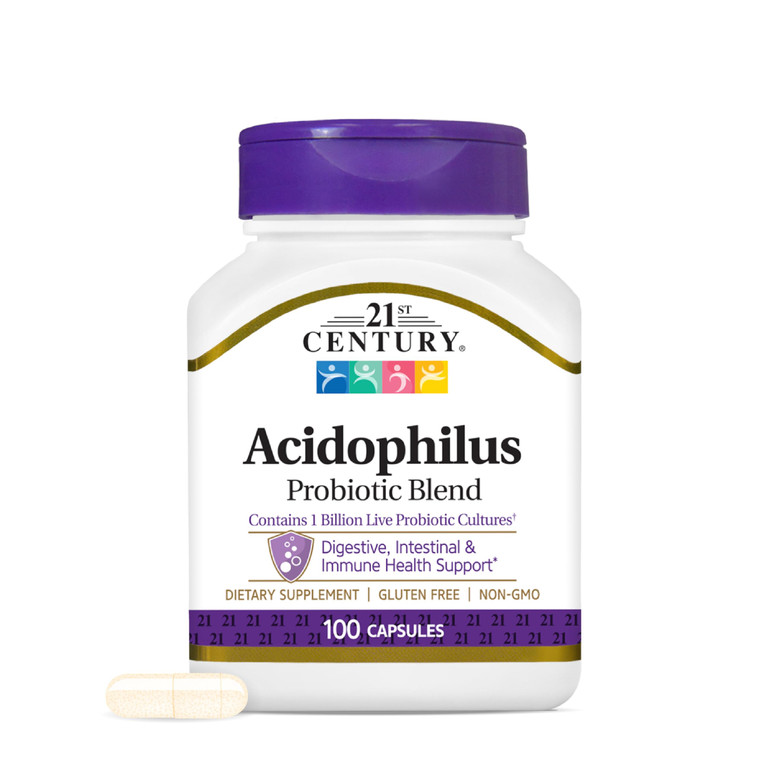 21st Century Acidophilus Capsules, 100 Count (21339)