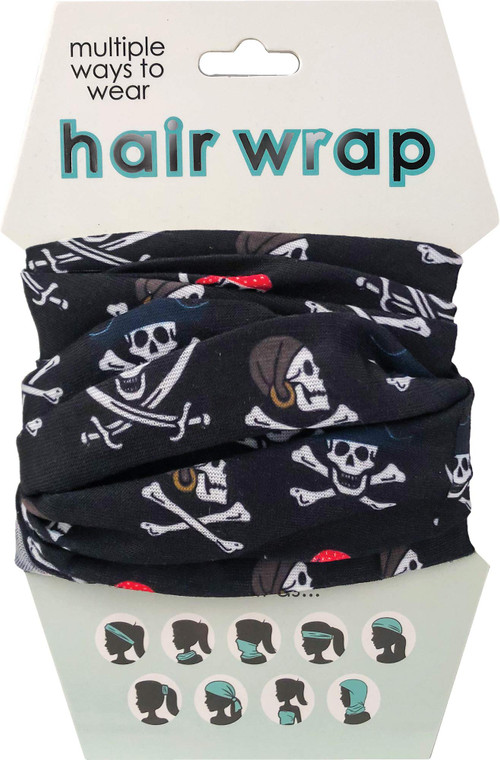 Spoontiques Pirate Hair Wrap - Multifunctional Bandanna, Headband, Hair Tie, Gaiter, and Scarf