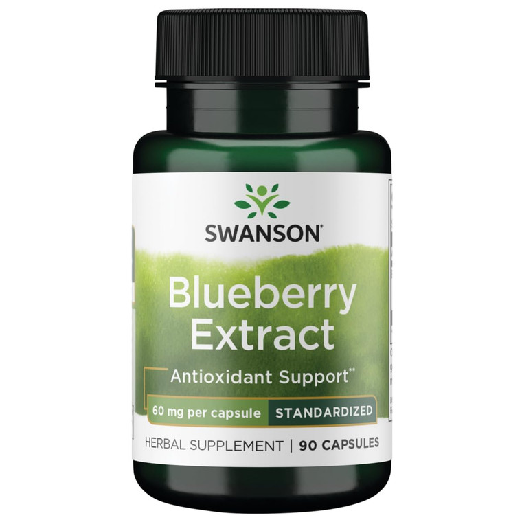 Swanson Blueberry Leaf Extract 60 Milligrams 90 Capsules