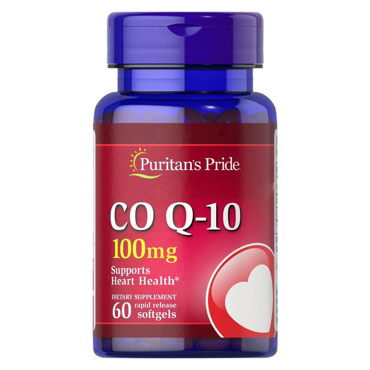 Puritan's Pride Coenzyme CoQ10 100mg, Dietary Supplement for Heart Health, Blood Pressure, Oral Gum Health, and Healthy Aging Support, 60 Servings, R