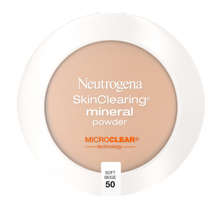 Neutrogena SkinClearing Pressed Mineral Powder Compact for Acne Prone Skin, Oil Absorbing Acne Makeup with Salicylic Acid helps to Cover, Treat & Pre