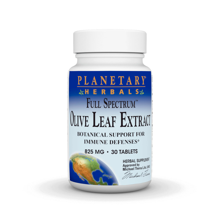 Planetary Herbals Full Spectrum Olive Leaf Extract Tablets, 30 Count