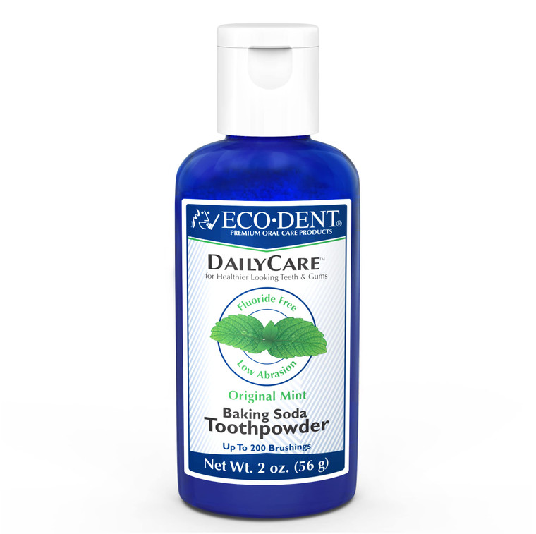 Eco-Dent DailyCare Baking Soda Toothpowder, Original Mint - SLS & Fluoride-Free Toothpaste Powder with Minerals & Essential Oils, Toothpaste Alternat