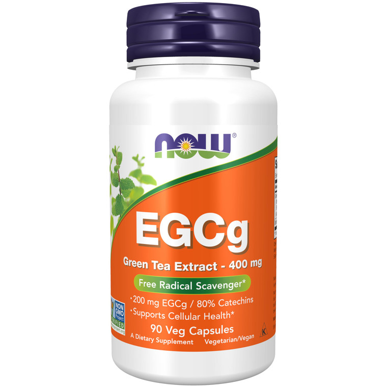 NOW Foods Supplements, EGCg Green Tea Extract 400 mg, Free Radical Scavenger*, 90 Veg Capsules