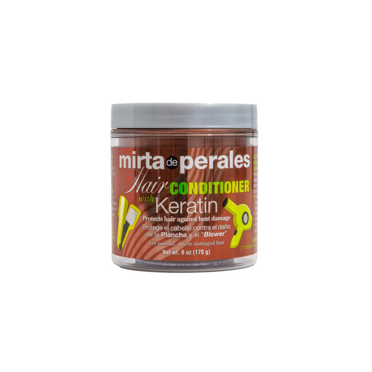 Mirta De Perales Conditioner with Keratin for Normal, Dry & Damaged Hair | Strengthening & Detangling Cream with Hydrolyzed Keratin & Amino Acids | H